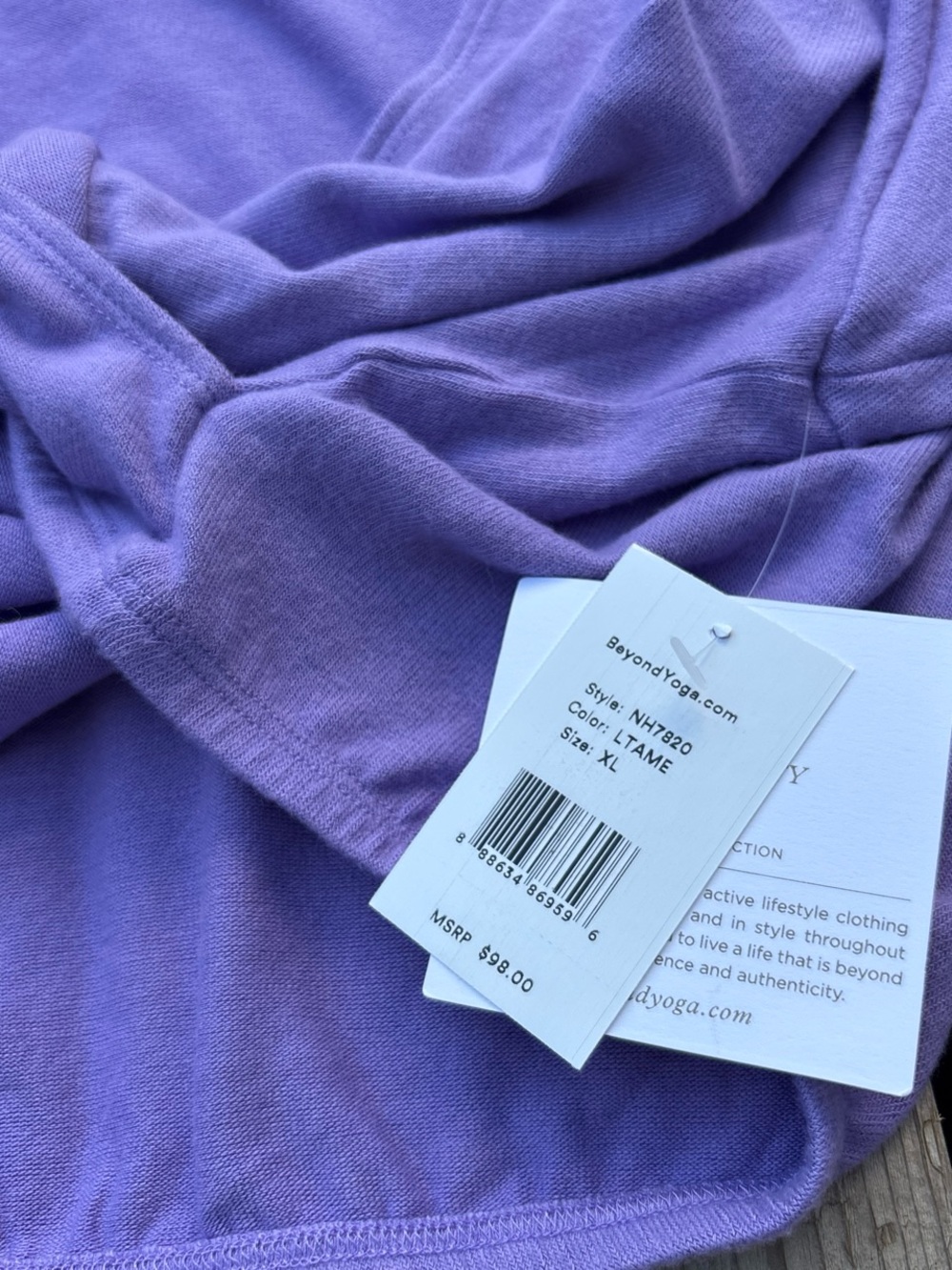 XL Light Purple Beyond Yoga Wrapped Up Pullover